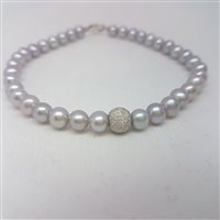 Bracciale Miluna Donna Miss Italia in Oro bianco Perla PBR971 - PBR971